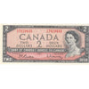 BC-38b 1954 Canada $2 Beattie-Rasminsky, T/U, Uncirculated (MS60)