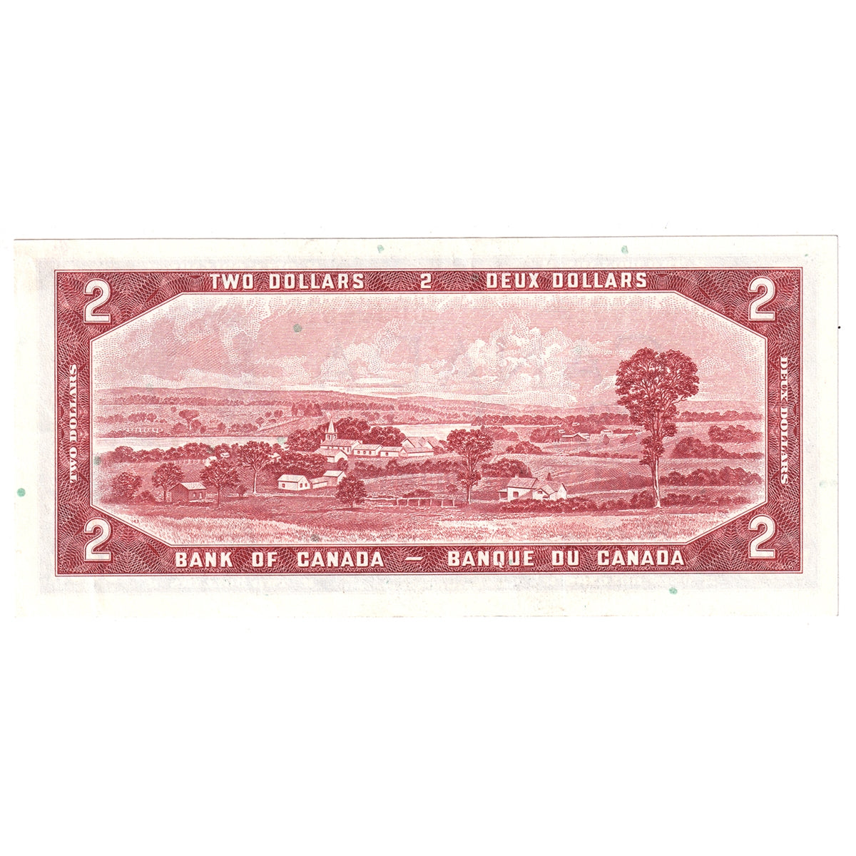 BC-38b 1954 Canada $2 Beattie-Rasminsky, U/U, Almost Uncirculated (AU50)
