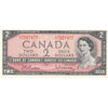 BC-38b 1954 Canada $2 Beattie-Rasminsky, U/U, Uncirculated (MS60)