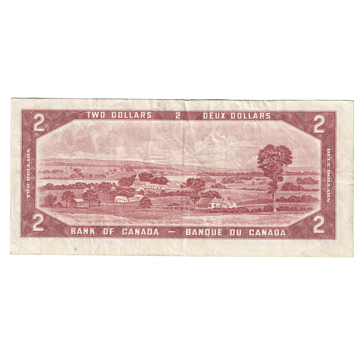 BC-38b 1954 Canada $2 Beattie-Rasminsky, W/R, CIRC
