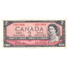 BC-38b 1954 Canada $2 Beattie-Rasminsky, X/U, Extra Fine (EF40)