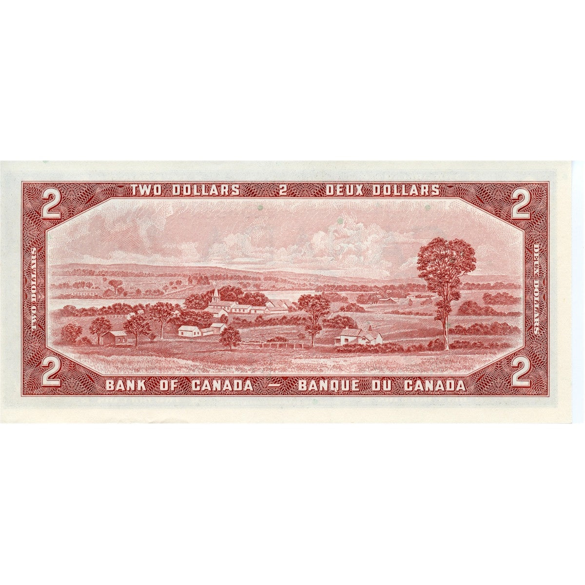 BC-38b 1954 Canada $2 Beattie-Rasminsky, Y/R, Almost Uncirculated (AU50)