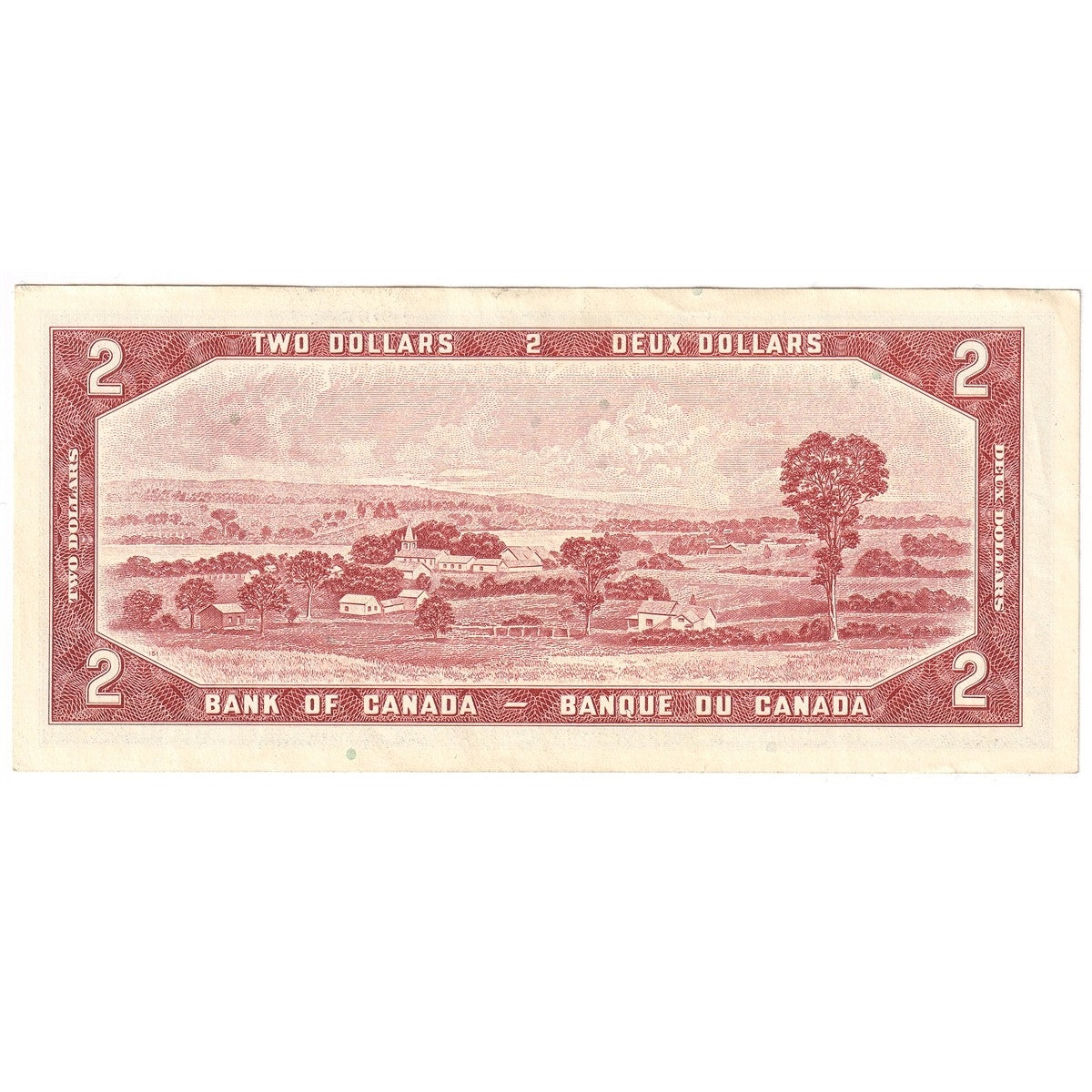 BC-38c 1954 Canada $2 Bouey-Rasminsky, B/G, Almost Uncirculated (AU50)