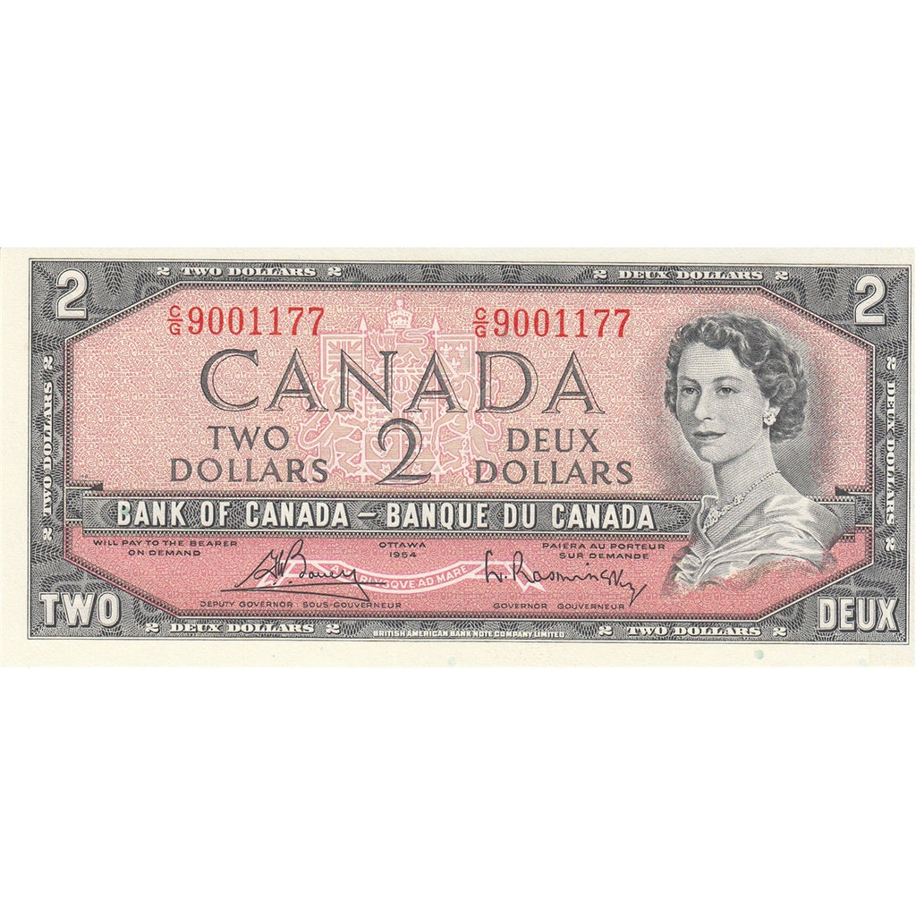 BC-38c 1954 Canada $2 Bouey-Rasminsky, C/G, Uncirculated (MS60)