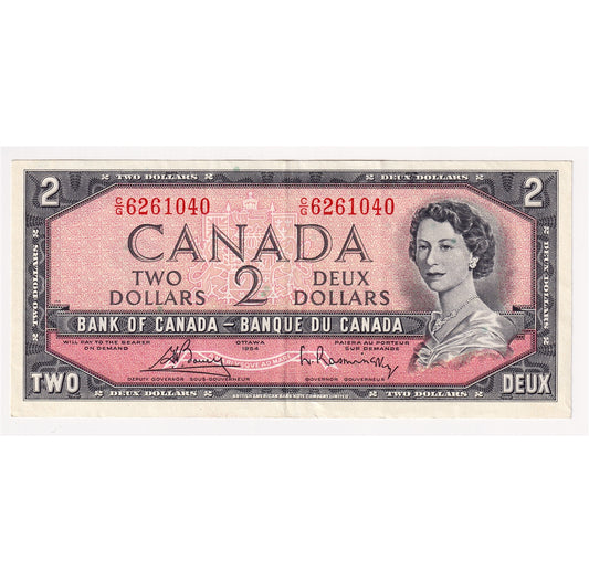 BC-38c 1954 Canada $2 Bouey-Rasminsky, C/G, VF-EF