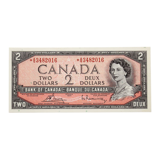 BC-38cA 1954 Canada $2 Bouey-Rasminsky, *A/G Above 3.2M, CUNC