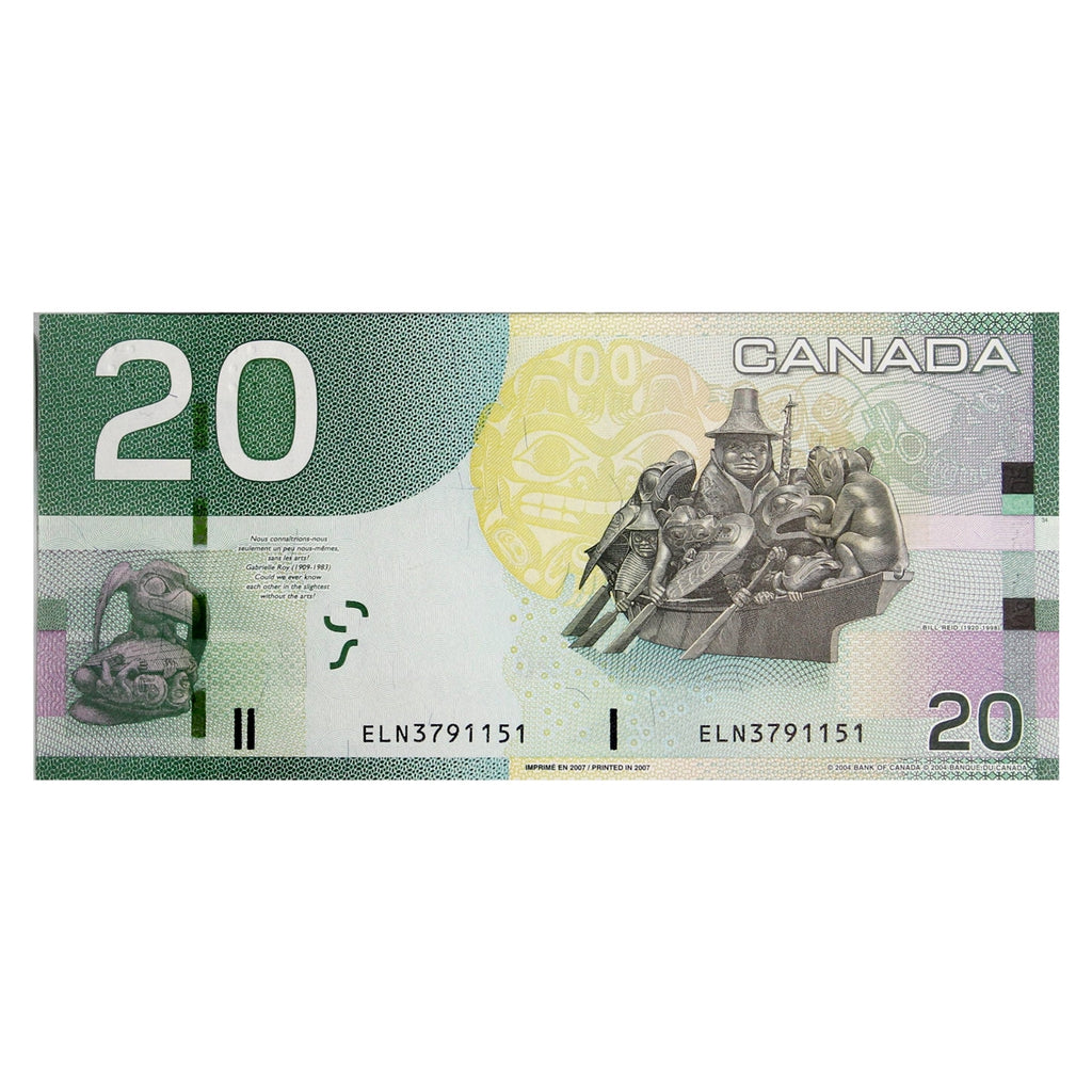 BC-64a-i 2007 Canada $20 Jenkins-Dodge, ELN, Choice Uncirculated (CUNC63)