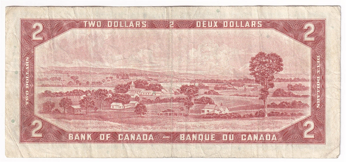 BC-38d 1954 Canada $2 Lawson-Bouey, L/G, Circ