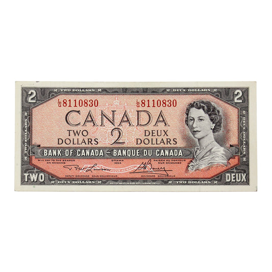 BC-38d 1954 Canada $2 Lawson-Bouey, L/G, VF-EF