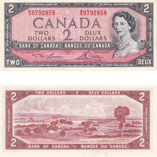 BC-38d 1954 Canada $2 Lawson-Bouey, M/G, AU