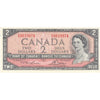 BC-38d 1954 Canada $2 Lawson-Bouey, P/G, Almost Uncirculated (AU50)