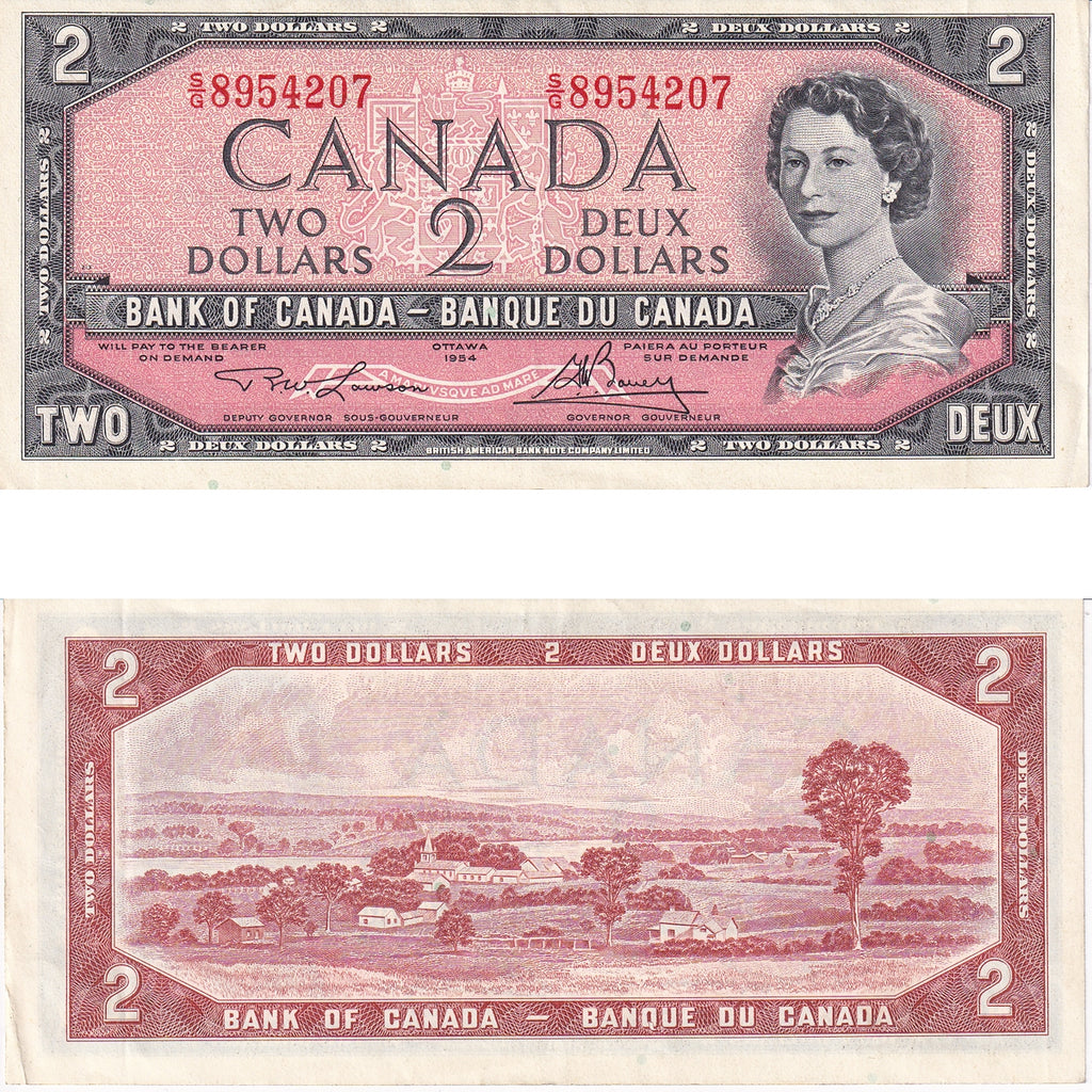 BC-38d 1954 Canada $2 Lawson-Bouey, S/G, EF