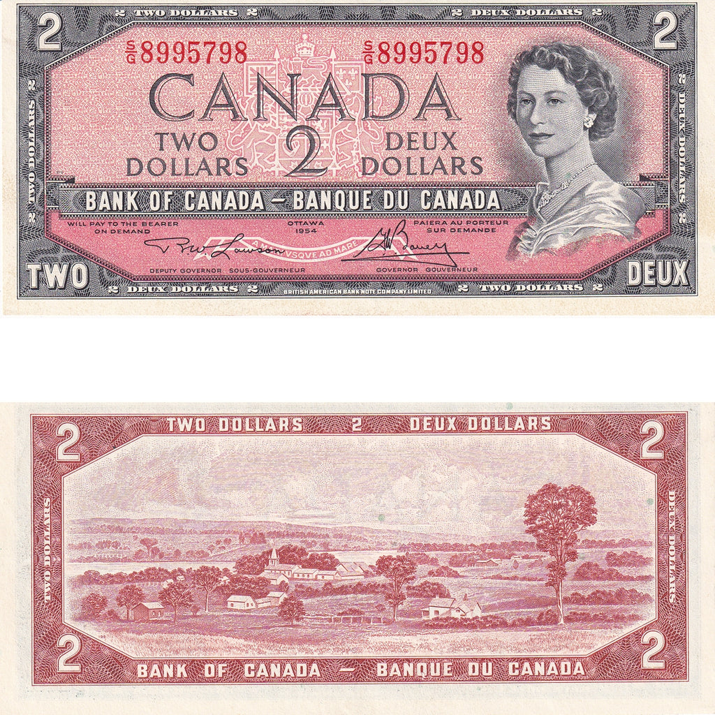 BC-38d 1954 Canada $2 Lawson-Bouey, S/G, Uncirculated (MS60)