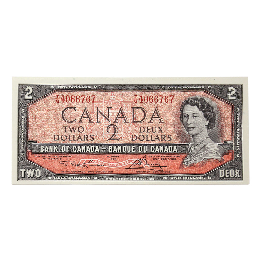 BC-38d 1954 Canada $2 Lawson-Bouey, T/G, Choice Uncirculated (CUNC63)