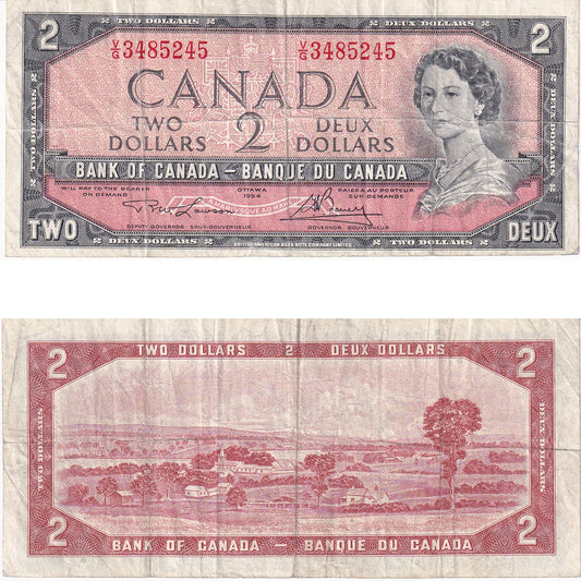 BC-38d 1954 Canada $2 Lawson-Bouey, V/G, F