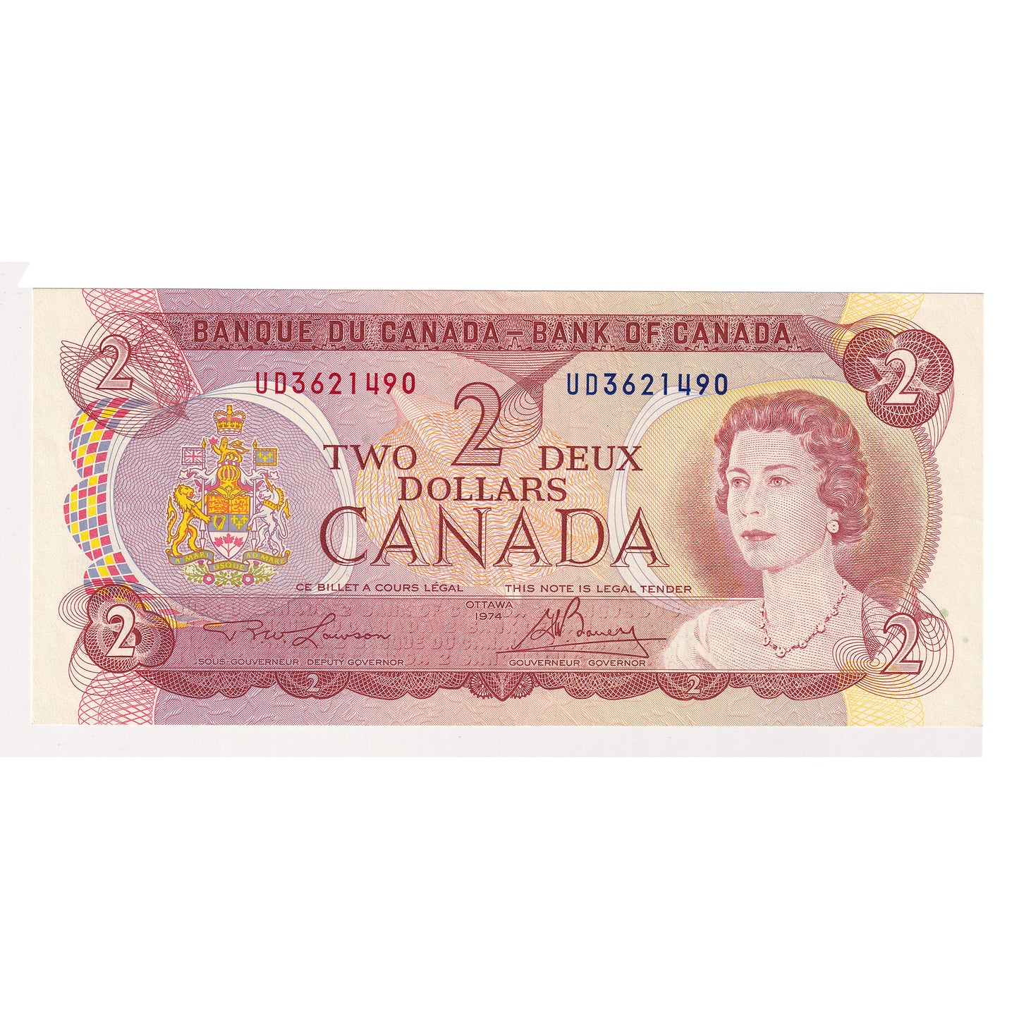 BC-47a 1974 Canada $2 Lawson-Bouey, UD, EF-AU (EF45)