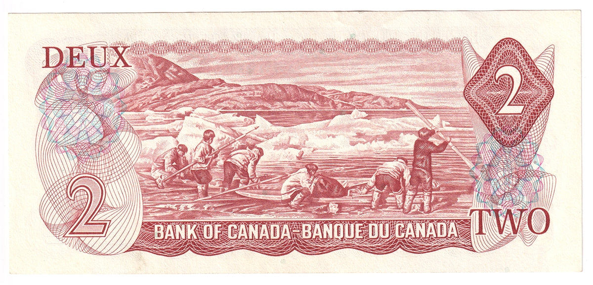 BC-47a 1974 Canada $2 Lawson-Bouey, BK, AU-UNC (AU55)