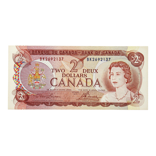 BC-47a 1974 Canada $2 Lawson-Bouey, BK, Choice Uncirculated (CUNC63)
