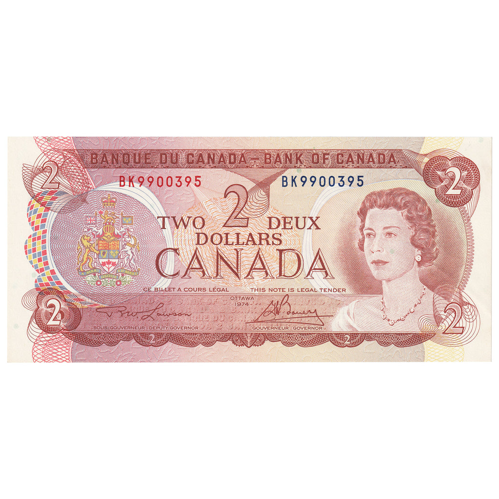 BC-47a 1974 Canada $2 Lawson-Bouey, BK, Uncirculated (MS60)