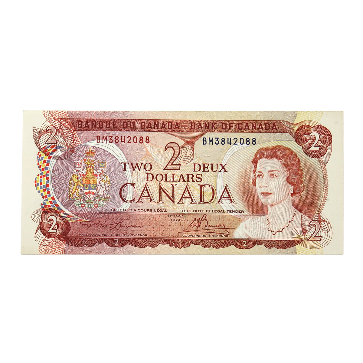 BC-47a 1974 Canada $2 Lawson-Bouey, BM, AU-UNC (AU55)