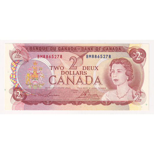 BC-47a 1974 Canada $2 Lawson-Bouey, BM, Choice Uncirculated (CUNC63)