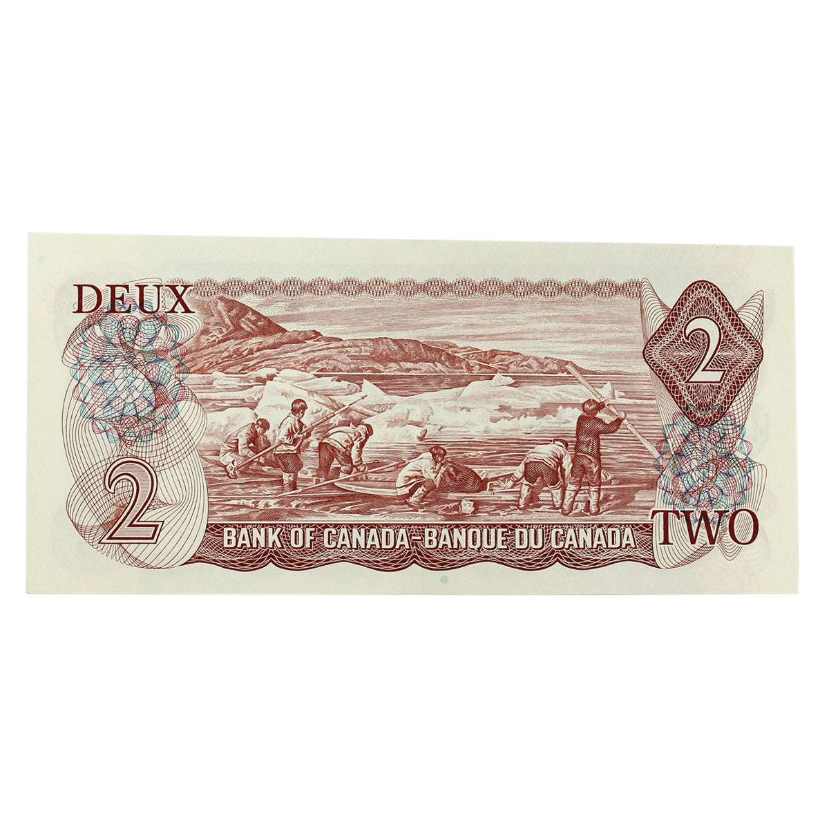BC-47a 1974 Canada $2 Lawson-Bouey, BP, Modified Tint, Almost Uncirculated (AU50)