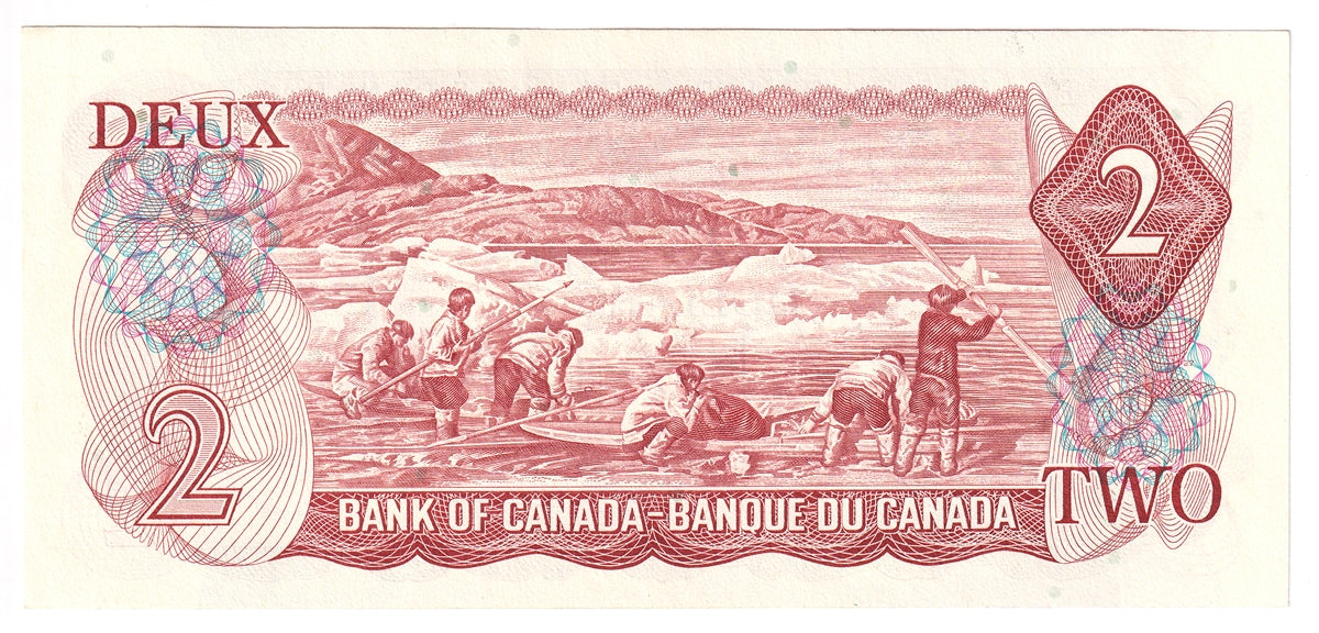 BC-47a 1974 Canada $2 Lawson-Bouey, BP, Modified Tint, Uncirculated (MS60)