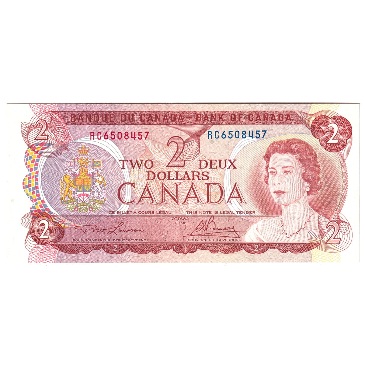 BC-47a 1974 Canada $2 Lawson-Bouey, RC, EF-AU (EF45)