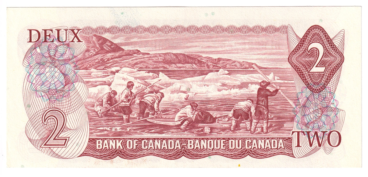 BC-47a 1974 Canada $2 Lawson-Bouey, RL, Almost Uncirculated (AU50)