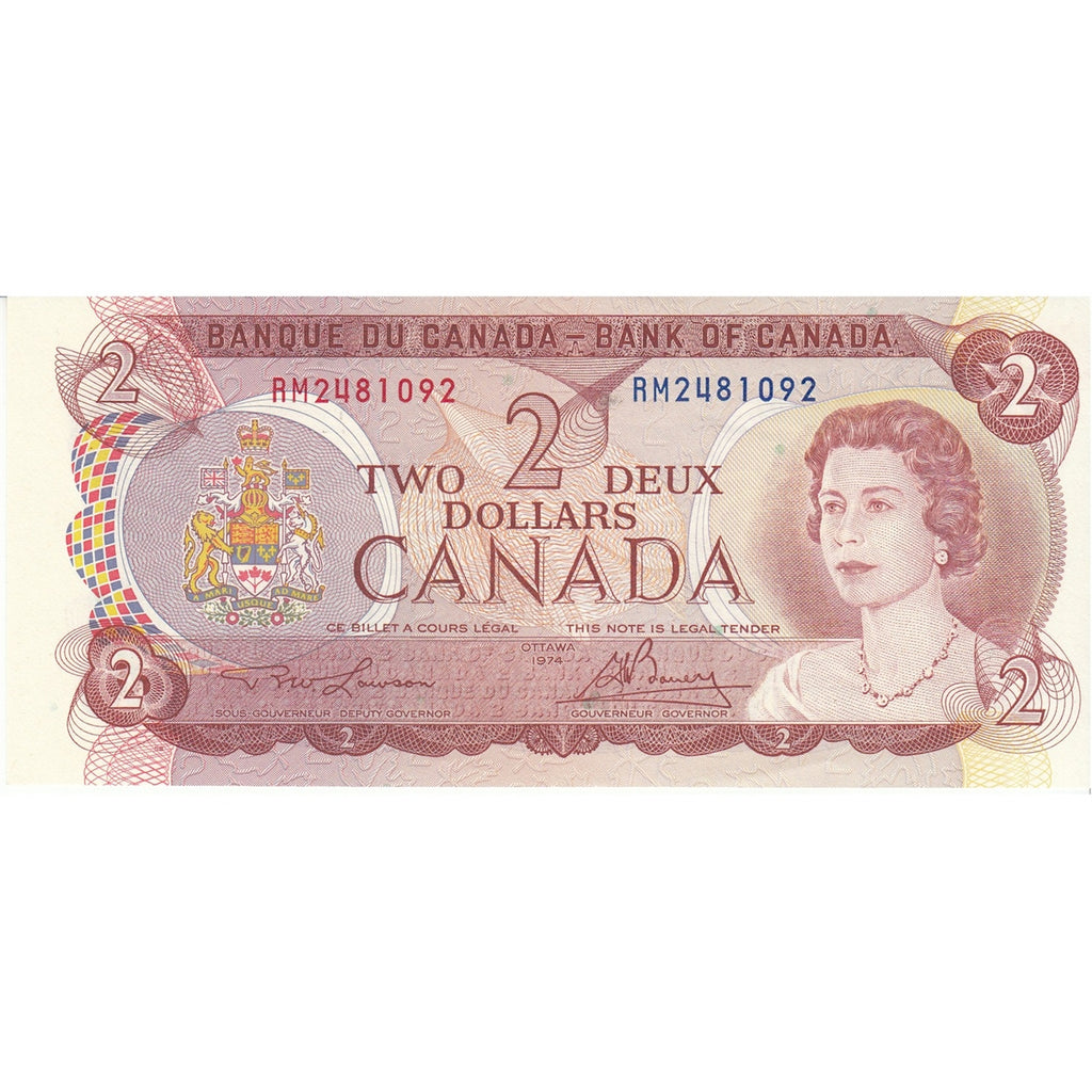 BC-47a 1974 Canada $2 Lawson-Bouey, RM, Uncirculated (MS60)