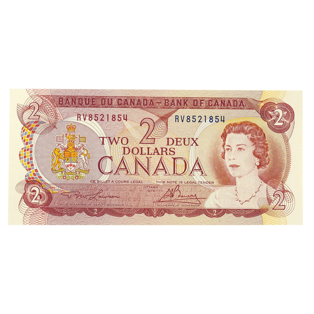 BC-47a 1974 Canada $2 Lawson-Bouey, RV, EF-AU (EF45)