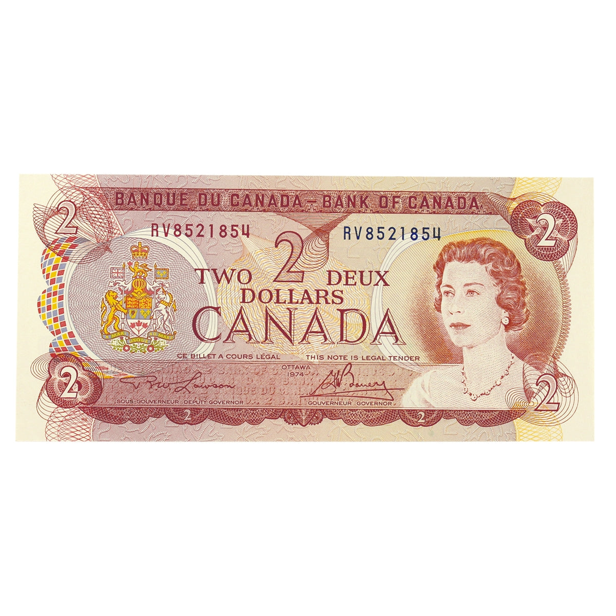 BC-47a 1974 Canada $2 Lawson-Bouey, RV, EF-AU (EF45)