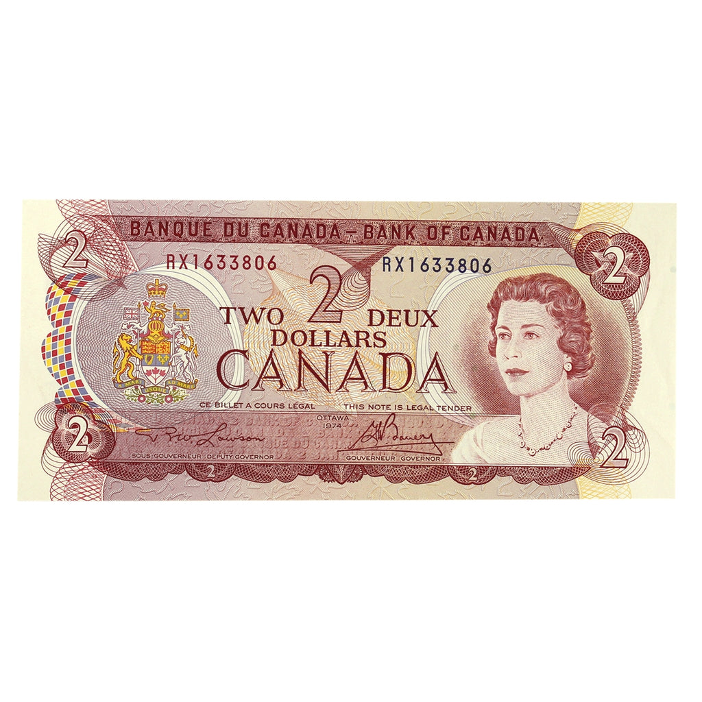 BC-47a 1974 Canada $2 Lawson-Bouey, RX, Extra Fine (EF40)