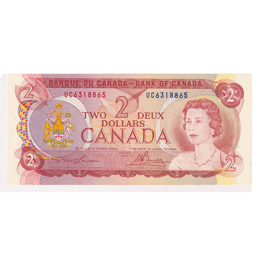 BC-47a 1974 Canada $2 Lawson-Bouey, UC, Uncirculated (MS60)