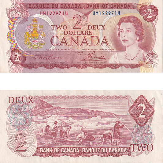 BC-47a 1974 Canada $2 Lawson-Bouey, UM, AU