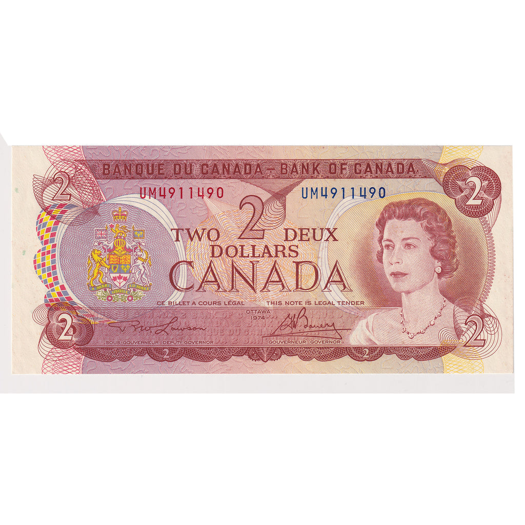 BC-47a 1974 Canada $2 Lawson-Bouey, UM, Uncirculated (MS60)