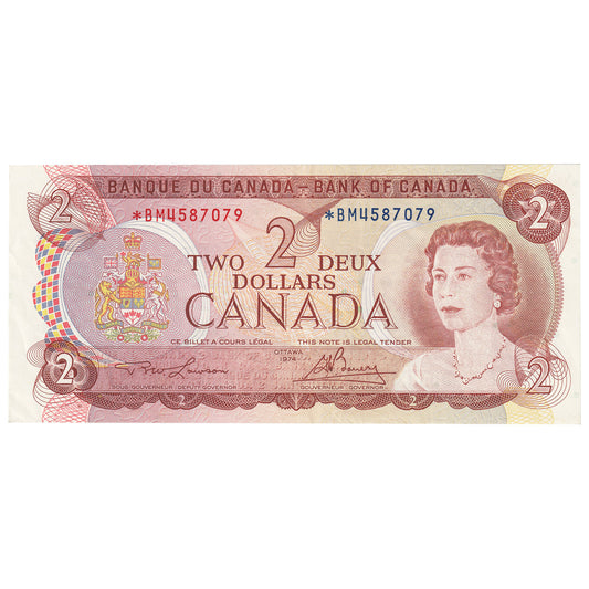 BC-47aA 1974 Canada $2 Lawson-Bouey, *BM, EF