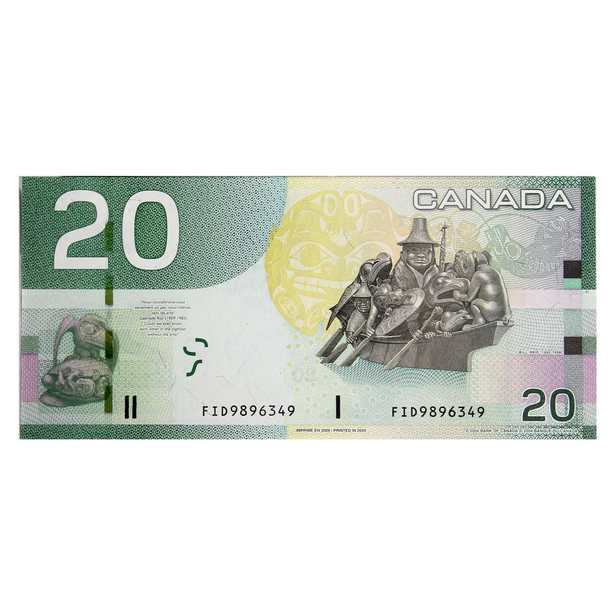 BC-64b 2009 Canada $20 Jenkins-Carney, FID, Choice Uncirculated (CUNC63)