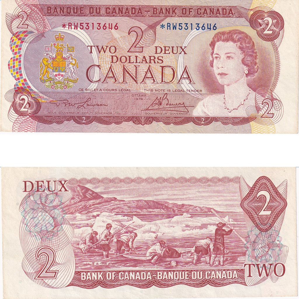 BC-47aA 1974 Canada $2 Lawson-Bouey, *RW, EF