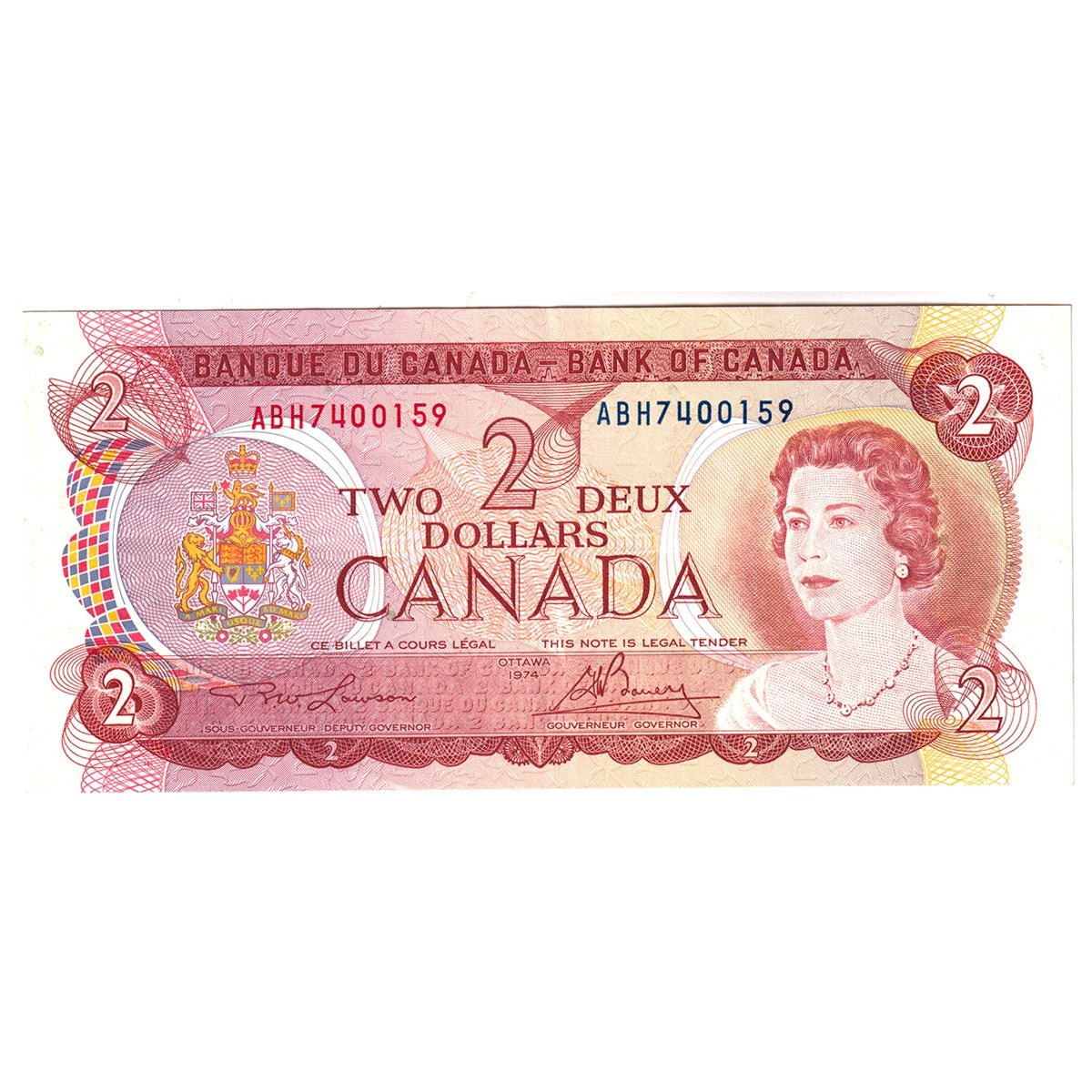BC-47a-i 1974 Canada $2 Lawson-Bouey, ABH, EF-AU (EF45)