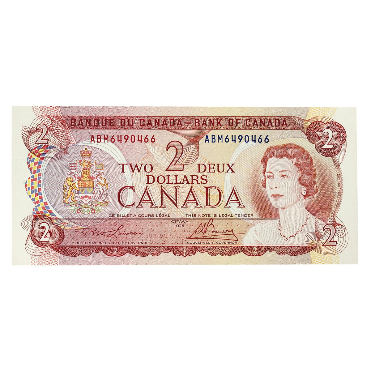 BC-47a-i 1974 Canada $2 Lawson-Bouey, ABM, AU-UNC (AU55)
