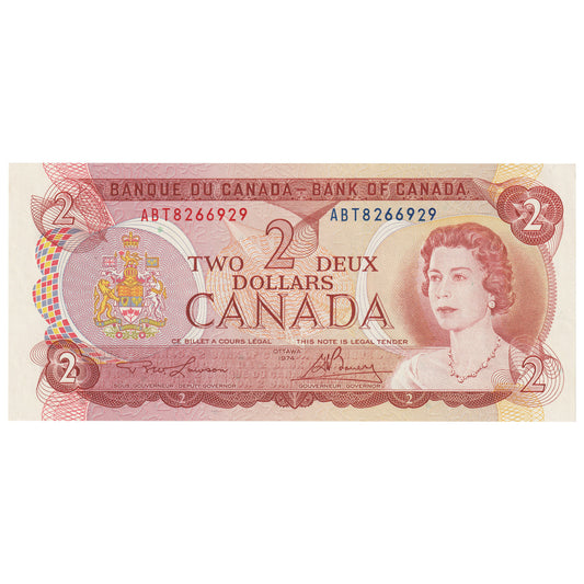 BC-47a-i 1974 Canada $2 Lawson-Bouey, ABT, CUNC