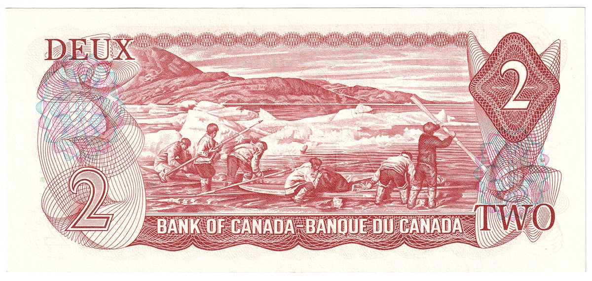 BC-47b 1974 Canada $2 Crow-Bouey, AGL, Choice Uncirculated (CUNC63)