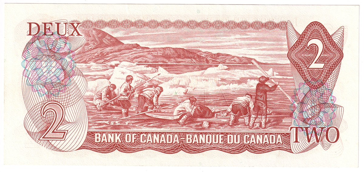 BC-47b 1974 Canada $2 Crow-Bouey, AGM, AU-UNC (AU55)
