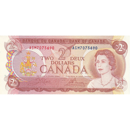 BC-47b 1974 Canada $2 Crow-Bouey, AGM, CUNC