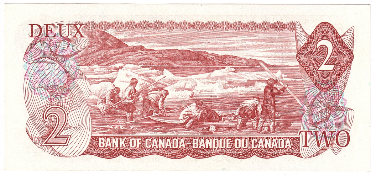 BC-47b 1974 Canada $2 Crow-Bouey, AGW, Uncirculated (MS60)