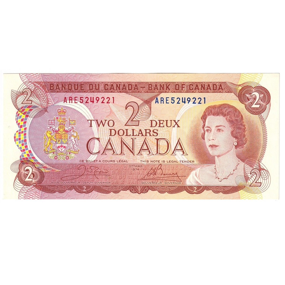 BC-47b 1974 Canada $2 Crow-Bouey, ARE, AU