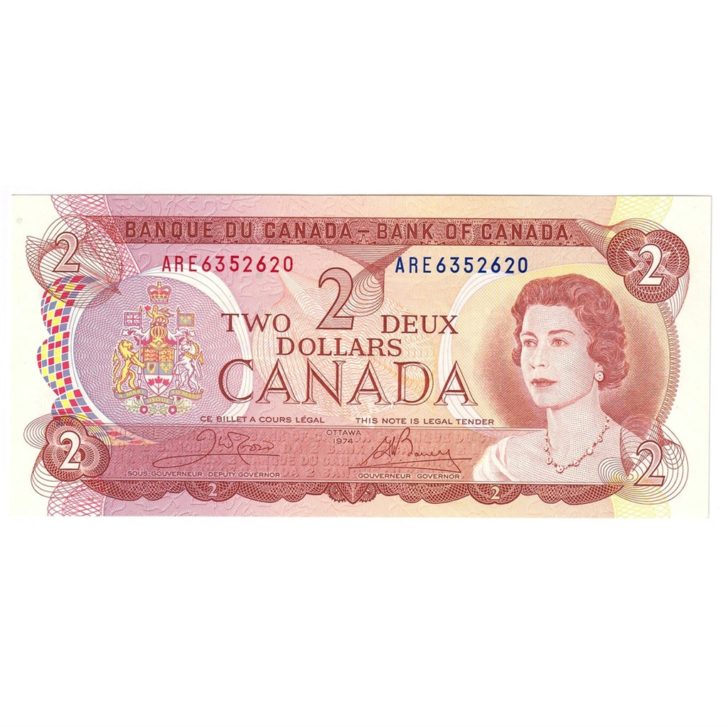 BC-47b 1974 Canada $2 Crow-Bouey, ARE, Uncirculated (MS60)