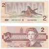 BC-55a 1986 Canada $2 Crow-Bouey, ARK, Almost Uncirculated (AU50)