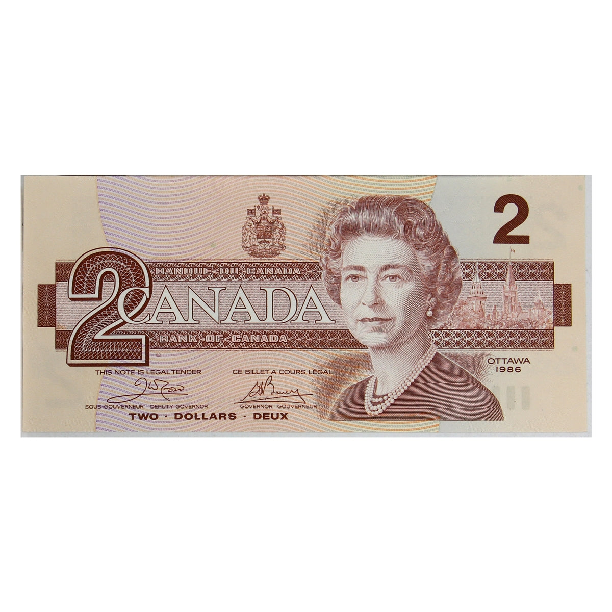 BC-55a 1986 Canada $2 Crow-Bouey, ARM, Uncirculated (MS60)